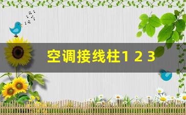 空调接线柱1 2 3 4怎样接(空调接线安装)_https://www.lclxwz.com_大商所_第1张